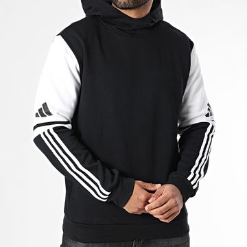 Adidas Sportswear - SQ25 Felpa con cappuccio JE2776 Nero Bianco
