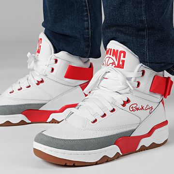 Ewing Athletics - Ewing 33 Hi 1BM02597 Bianco Rosso Fuoco Highrise Gum Sneakers