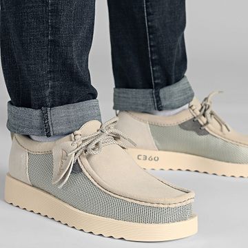 Clarks - Scarpe Wallabee FTR2 Lo Bianco