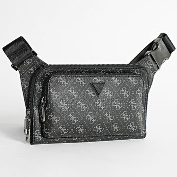 Guess - HMMILOP5214 Borsa a banana nera grigio antracite