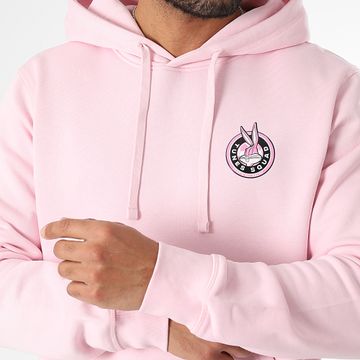 Looney Tunes - Felpa con cappuccio Badge Bugs Rosa