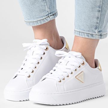 Guess - Scarpe da ginnastica da donna FLJD12LEA12 Bianco Oro