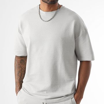 LBO - Tee Shirt Large Textured 3765 Grigio chiaro
