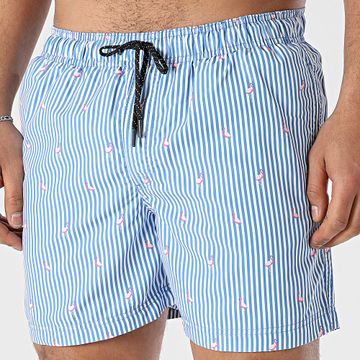 Produkt - Cole Print White Stripe Pantaloncini da bagno Azzurro