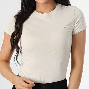 Tommy Jeans - Maglietta donna Slim 0459 Beige