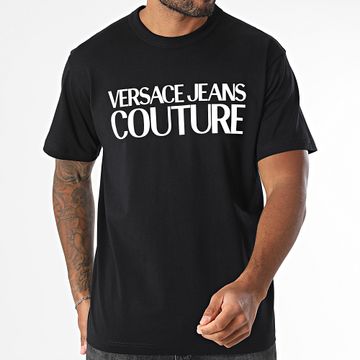Versace Jeans Couture - Maglietta Logo Patent 78GAHE05-CJ00E Nero Bianco