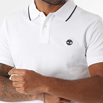 Timberland - Polo Manica Collo sottile stampato A6BV8 Bianco