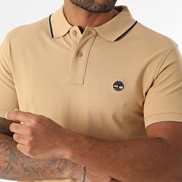 Timberland - Polo Manica corta Collo sottile stampato A6BV8 Cammello