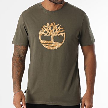 Timberland - Maglietta Camo Tree Logo A6DTS Verde Khaki