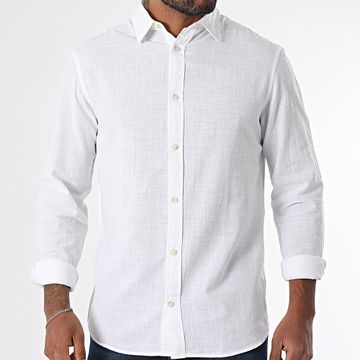 Jack And Jones - Camicia estiva a maniche lunghe bianca