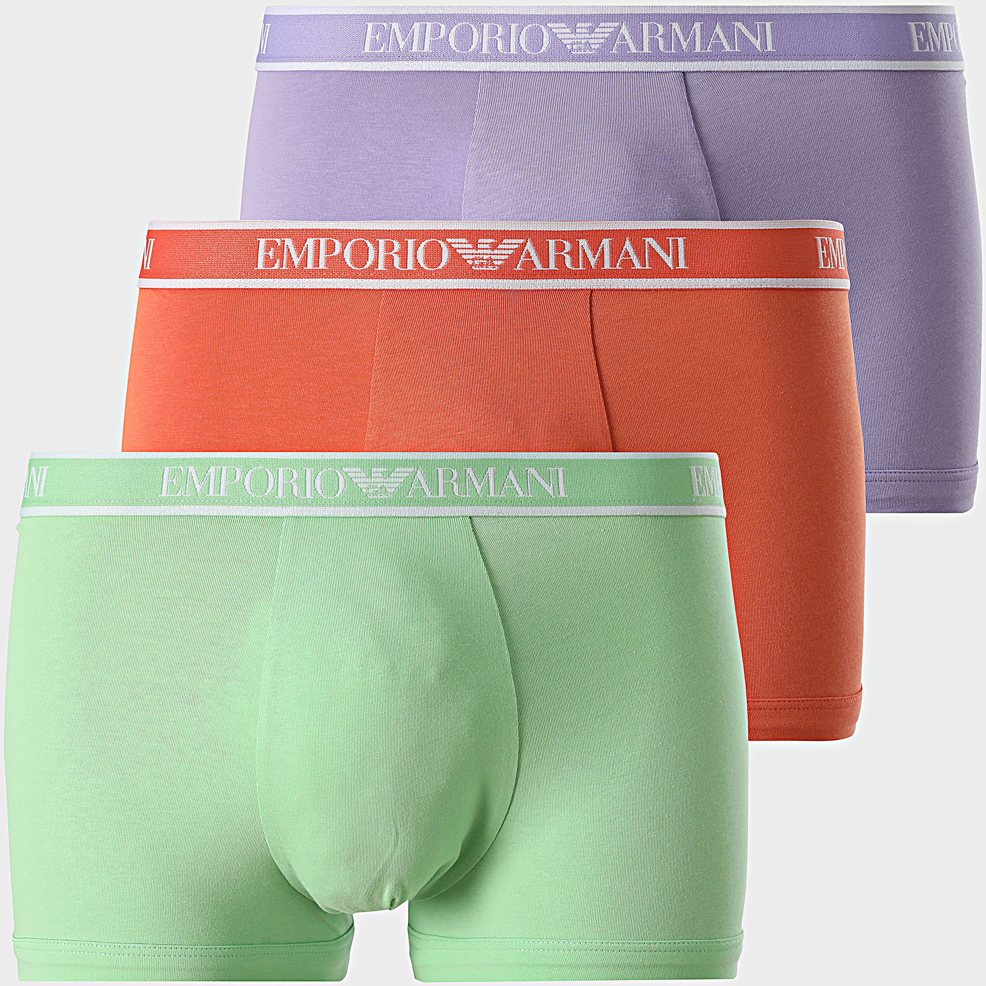 Emporio Armani - Set di 3 boxer EM000259-AF10779 Viola Verde Arancione