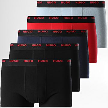 HUGO - Confezione da 5 boxer 50532619 Nero Rosso Azzurro Navy