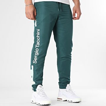 Sergio Tacchini - Denso 41124 Pantaloni da jogging a fascia Verde scuro Verde chiaro