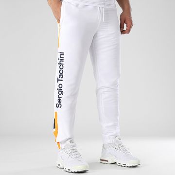 Sergio Tacchini - Denso 41124 Pantaloni da jogging a bande bianco-arancio