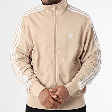 Adidas Originals - Firebird IY9888 Giacca con zip a righe bianche e beige