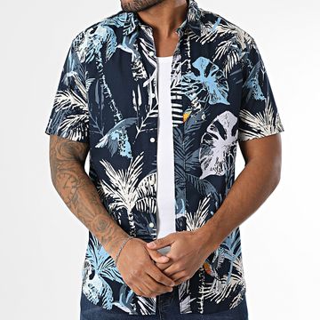 Jack And Jones - Camicia a maniche corte Hawaii blu navy