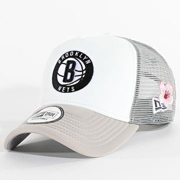 New Era - NBA Fiore Brooklyn Nets Trucker Cap 60595279 Bianco Grigio