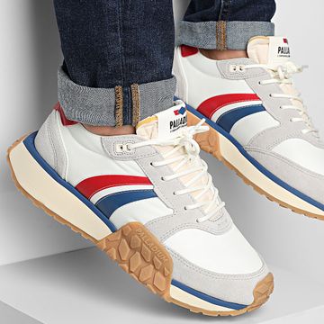 Palladium - Scarpe da ginnastica Troop Runner Flame 74487 Bianco Chili Blue