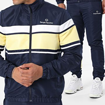 Sergio Tacchini - Arpa 40886 Tuta da ginnastica blu navy giallo