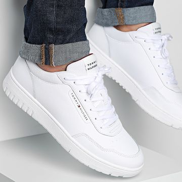 Tommy Hilfiger - Sneakers Core Leather Pinperf 5466 Bianco