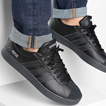 Adidas Sportswear - Cestini VL Court Mer JR1067 Core Black Carbon Footwear White