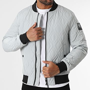 Kymaxx - Giacca bomber grigio chiaro