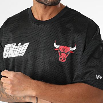 New Era - Maglietta dei Chicago Bulls 60596412 Nero Rosso Bianco