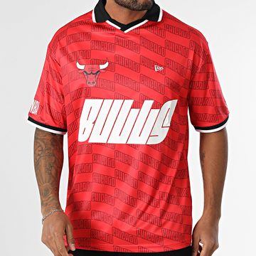 New Era - Chicago Bulls - Maglietta oversize 60596424 Rosso Bianco Nero