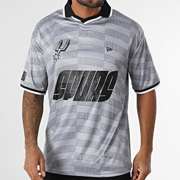 New Era - Maglietta oversize Spurs 60596437 Grigio Nero Bianco
