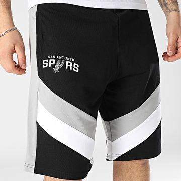 New Era - Pantaloncini da jogging a fascia NBA Panel San Antonio Spurs 60596246 Nero Grigio