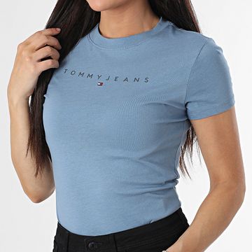 Tommy Jeans - Tee lineare tonale da donna 0315 Azzurro