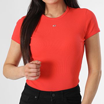 Tommy Jeans - Maglietta donna Essential Slim 7383 Arancione
