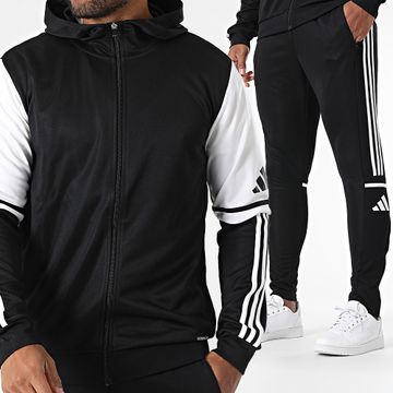 Adidas Sportswear - SQ25 Tuta da ginnastica a righe bianche e nere JE2778 JE2782