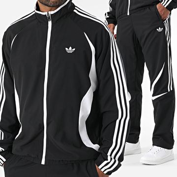 Adidas Originals - Tuta sportiva Teamgeist a righe bianche e nere JC6227 JC6228
