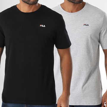 Fila - Set di 2 magliette Brod FAM0083 nero grigio erica
