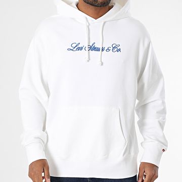 Levi's - A7386 Felpa con cappuccio bianca