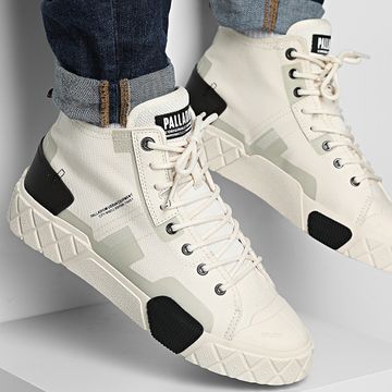 Palladium - Scarpe da ginnastica Ace City Shell Hi-Top Chuk2 74451 Crema Bianco