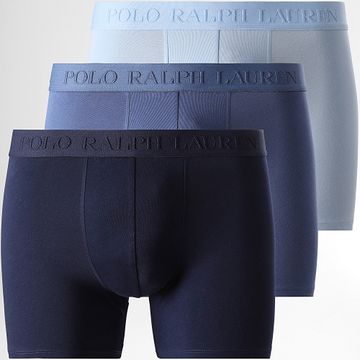Polo Ralph Lauren - Confezione da 3 boxer 714966105001 blu navy azzurro chiaro