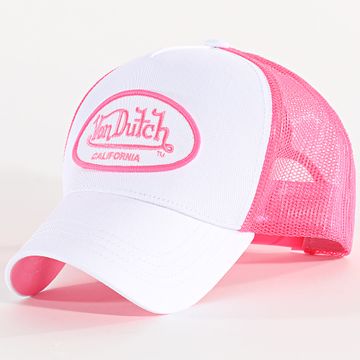 Von Dutch - Cappello Trucker Fluo 01 Bianco Rosa Fluo