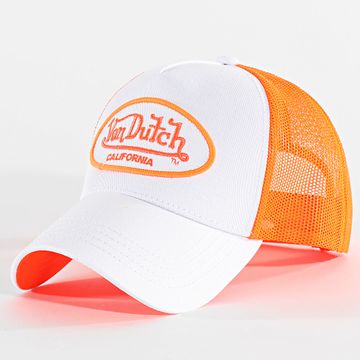 Von Dutch - Cappello Trucker Fluo 04 Bianco Arancione
