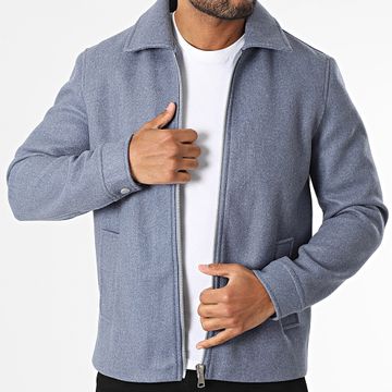 Frilivin - 310 Giacca con zip blu e grigio