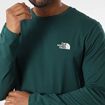 The North Face - Tee Shirt Manica lunga Semplice Cupola A87QN Verde scuro