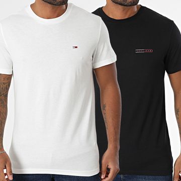 Tommy Jeans - Set di 2 camicie slim mix 1344 bianco nero