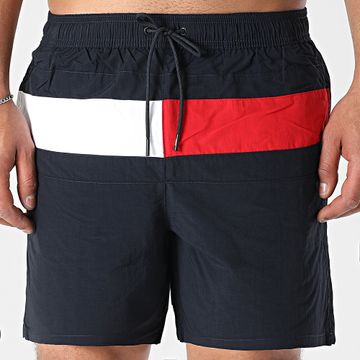 Tommy Hilfiger - Pantaloncini da bagno medi con coulisse 3474 Navy Red White