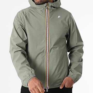 K-Way - Jack Stretch Dot Giacca con zip e cappuccio Verde Khaki