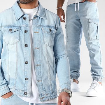 LBO - Set jeans e giacca Cargo Fit 3797, lavaggio blu