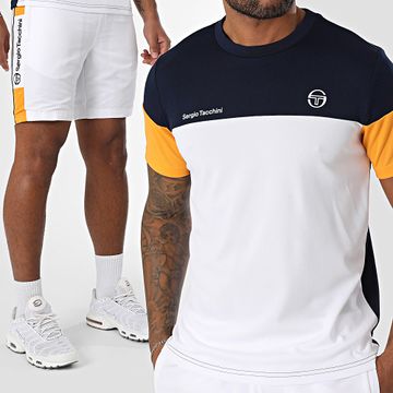 Sergio Tacchini - Prave Vebita Set maglietta e pantaloncini da jogging 024 40845 40815 Bianco Blu