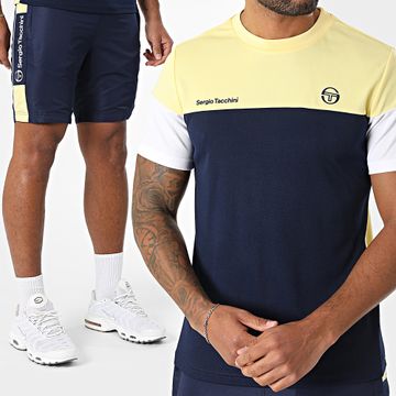 Sergio Tacchini - Prave Vebita Set maglietta e pantaloncini da jogging 024 40845 40815 Blu Giallo