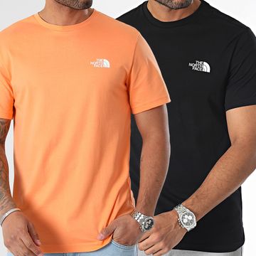 The North Face - Set di 2 camicie a cupola semplice A87NG Nero Arancione