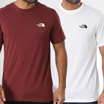 The North Face - Set di 2 camicie a cupola semplici A87NG Bianco Bordeaux